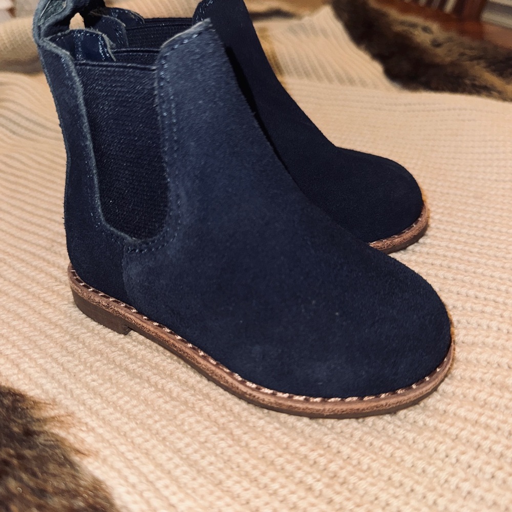 Janie and Jack Baby/ Toddler Suede Navy Kids Boots NWOT